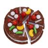 Simulation DIY Birthday Cake Pretend Play Children Educational Toy for Boys GirlsChocolate