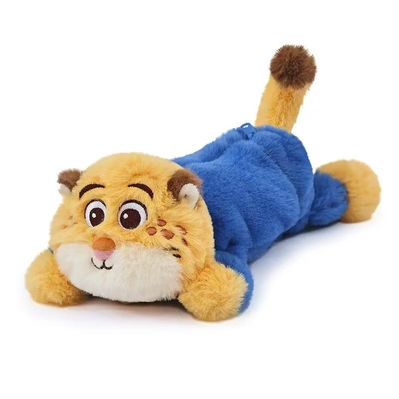 Judy Nick Leopard Police Officer Storage Bag Plush Doll Pen Bag Doll New Year'S Gift