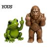 Playful Bookshelf Displays 10PCS Middle Fingers Mini Big Foot, Miniature Foot Statue, Humorous Compact Collectible Figures Finger Figurines,