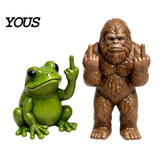 Playful Bookshelf Displays 10PCS Middle Fingers Mini Big Foot, Miniature Foot Statue, Humorous Compact Collectible Figures Finger Figurines,