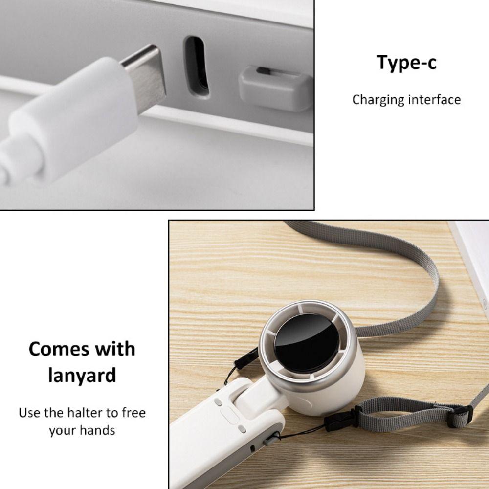 5-Speed Adjustable Mini Foldable Desk Fan With Digital Display Small Electric Fan  Outdoor Travel