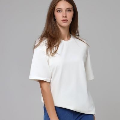 Women's Spring and Summer New Solid Colour T-shirt Cotton Short-sleeved Loose Versatile Tops