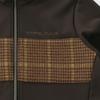 Kapelmuur Cycling Jacket for Windproof and River Size S Fall/Winter (0°C-10°C), Water-Resistant, Check, Brown,