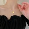 Minimalist Titanium Steel Clavicle Necklace with Pearl Pendant for Women - Versatile Cold Style Fashion Jewelry