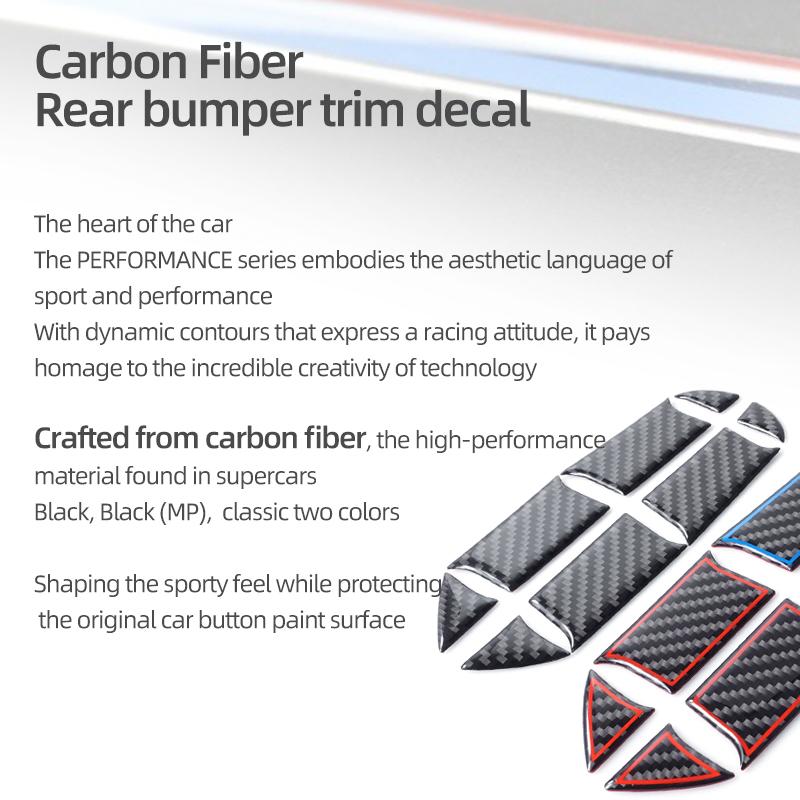 For BMW X3 G01 X3 G08 2017-2024 Carbon Fiber Rear Front Bumper Lip Sticker Strip Trim Car Exterior Tuning Protector Accessories