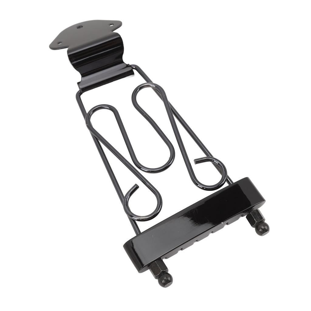 6 String Trapeze Tailpiece with Screws Height Adjustment Open Frame Bridge Tailpiece for Archtop Jazz Guitar Bass
