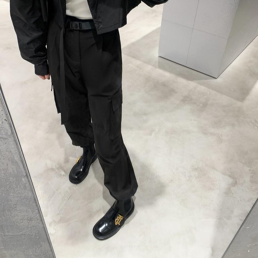 Spot second hair! Fashion versatile new small gold buckle leather elastic band Chelsea cigarette tube short boots women's fashion boots