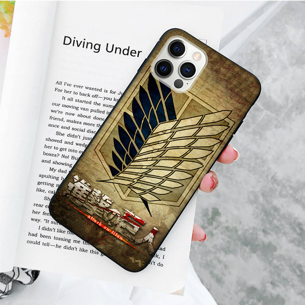 JW87 Attack on Titan Black Soft Case for OPPO Reno 8 6 5 4 Pro Plus Find X3 A17 A3 A31 A38 A40 A53 A54 A55 A74 A76 A78 A77 A80 A94 A95 A96 Lite