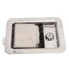 Tool Box Latch Stainless Steel 5.5x4.3in Flush Mount RV Toolbox Handle Lock with Keys Gasket for Caravan Truck RV