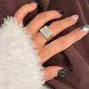 European and American Women's Geometric Three-Dimensional Hip-Hop Disco Square Ring