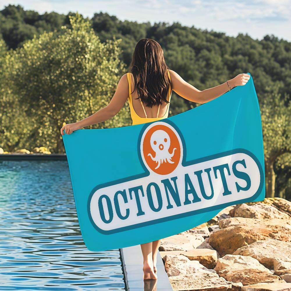 Blaues O-Octonauts Logo Handtuch Schnelltrocknende Strandhandtücher Sind Geeignet Für Schwimmbäder Camping Yoga Und Das Fitnessstudio