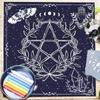 Tarots Tablecloth Rune Divinations Table Cover Astrology Oracles Board Game Mat Square Shape Pendulum Altar Table Cloth