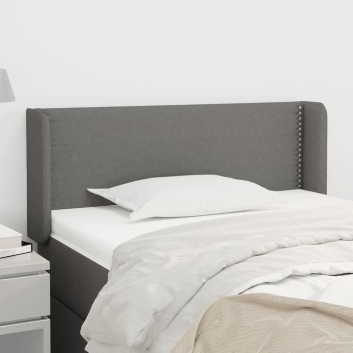 VidaXL Headboard with Ears Dark Grey 83x16x78-88 Cm Fabric3118603