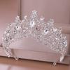 Shiny Baroque Crowns Vintage Style Bridal Tiara Elegant Rhinestone Bridal Crown  Bride Celebration