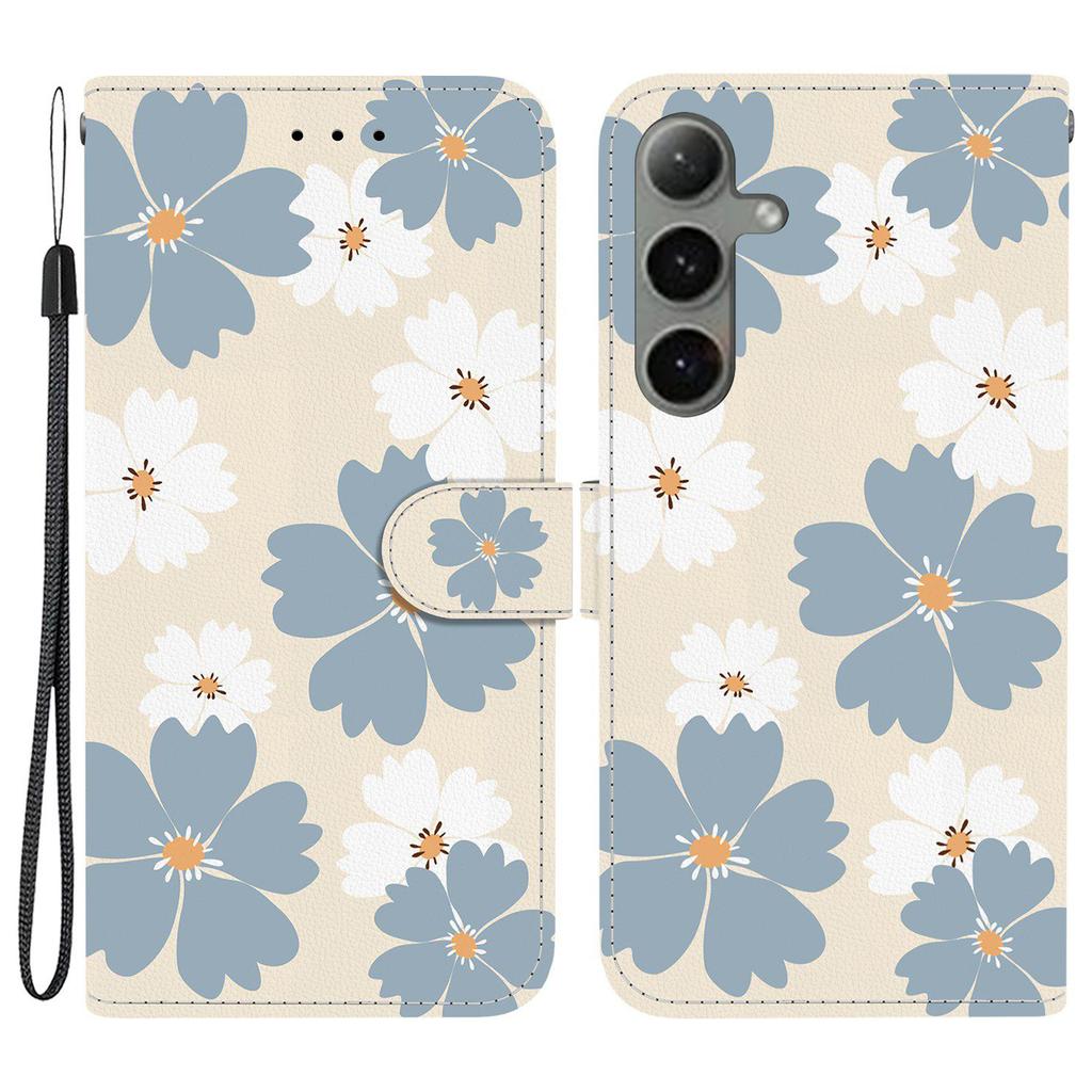 For Samsung Galaxy S25+/S24+ Wallet Case Pattern Printing Leather Stand Phone Cover with Strap