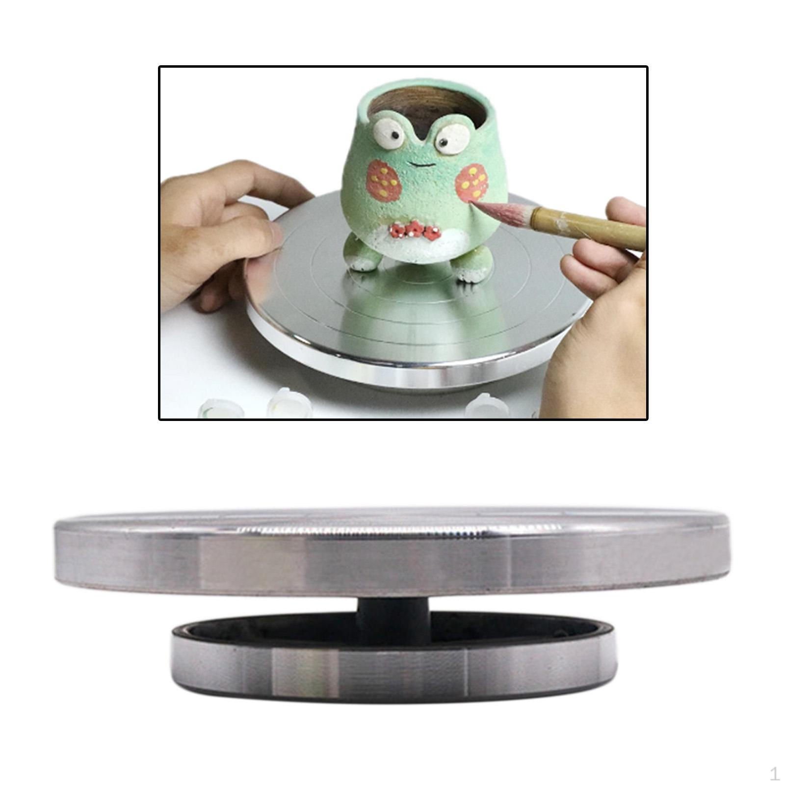 

Колесо Поворотный стол Керамика Торт Украшение Поворотный стол Керамическая подставка из глины Обвязка Accs 18cm