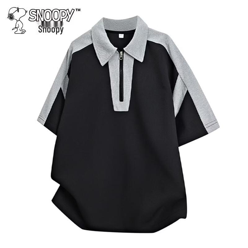 SNOOPY Men's American Retro Loose Fit Polo Shirt