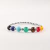 Bracelet extensible en perles d'hématite 7 Chakras Bijoux en perles faits à la main Pour cadeau d'anniversaire DB-22