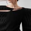 ELLE French Irregular Fashion Design Off-Shoulder Casual Versatile Waist-Defined Knitted Long Dress Long Sleeve Dress Women dresses EL52653