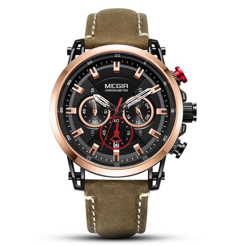 Fashion Hollow Shell Multifunctional Timing Sports Quartz Waterproof Men S Watch 2085G