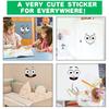 Cartoon Face Trash Can Stickers Self-Adhesive Waterproof Pvc Glossy Finish For Wall, Toilet, Refrigerator Indoor Outdoor