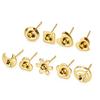 20pcs 3.5mm Stainless Steel Earrings Base Cabochon Settings Bulk Anti Allergy Earring Hooks For Jewelry Making Supplies Findings