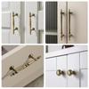 Ergonomic Solid Brass Drawer Pulls Easy Installation Antique Cabinets Handle Upgrades for French Door Dressers Cupboards