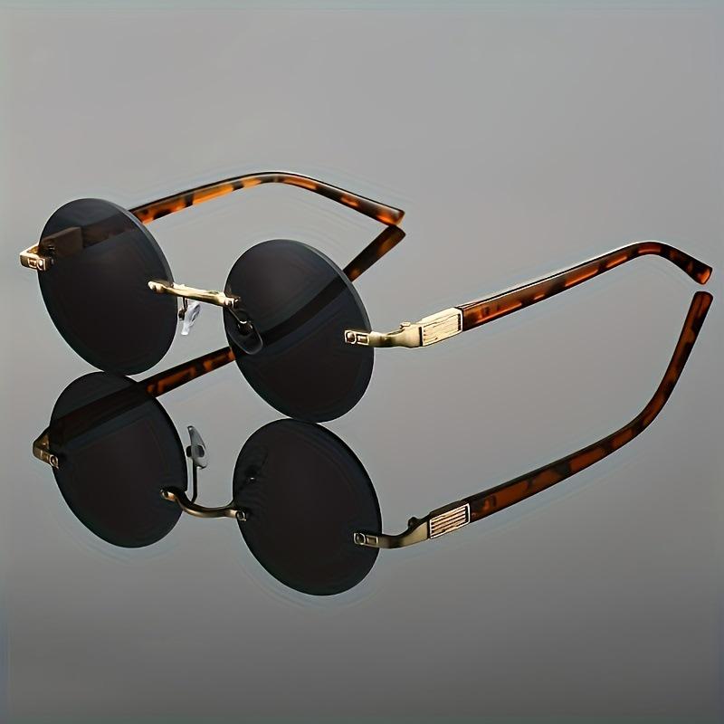 Unisex Retro Frameless Round Sunglasses – Stylish European and American Design