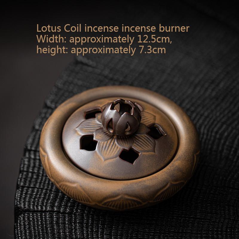 

Antique Ceramics Lotus Incense Coils Incense Burner/Meditation Zen Tea Ceremony Religious Supplies Interior Table Decoration