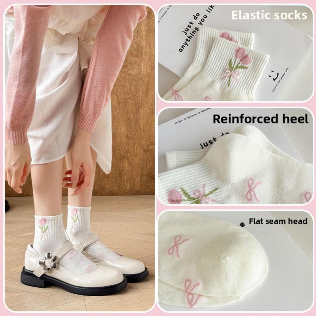 10-1 Socks for Children, Short Socks for Women, Cute and Sweet Mid Tube Socks, Short Tube Socks, Versatile Sports Socks for All Seasons