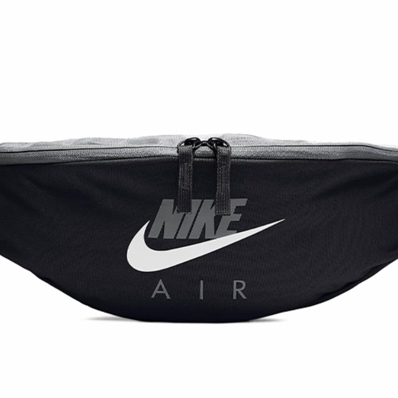 Nike Polyester Crossbody Bag, Fanny Pack Regular Unisex Black Gray Casual CW9263-010
