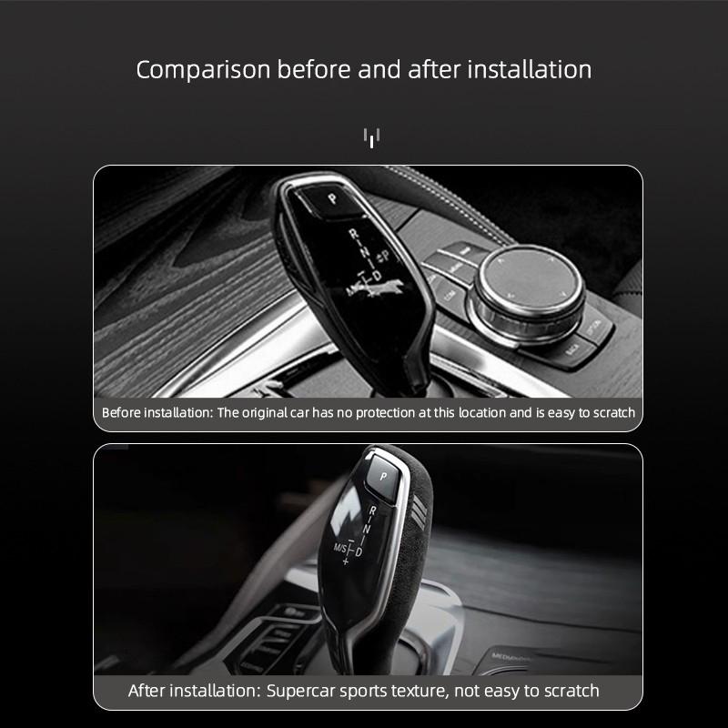 Alcantara Overlay Gear Shift Knob Cover For BMW 5 G30 G38 6 G32 7 G11 G12 X3 X4 G01 G02 G08 2018      2024