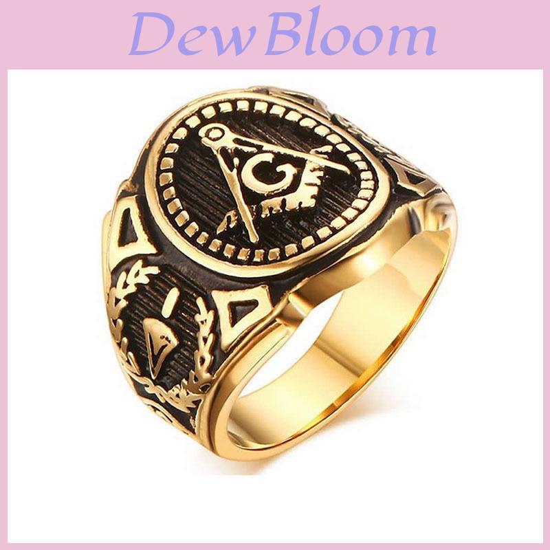 Anello da Uomo Color Oro con Lettera Moda Elegante Semplice Stile Trendy per Uso Quotidiano da Uomo