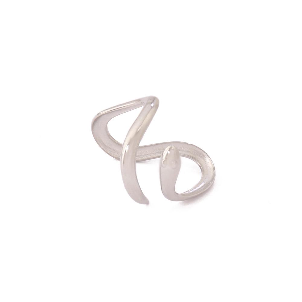Exaggerated Snake Shape 18K Gold Plated Open Ring - Women's Jewelry