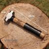 G&B Grumpy Bear Cowhide Handle Camping Hammer - Durable Forged Ground Nail Tool for Outdoor Craftsmanship