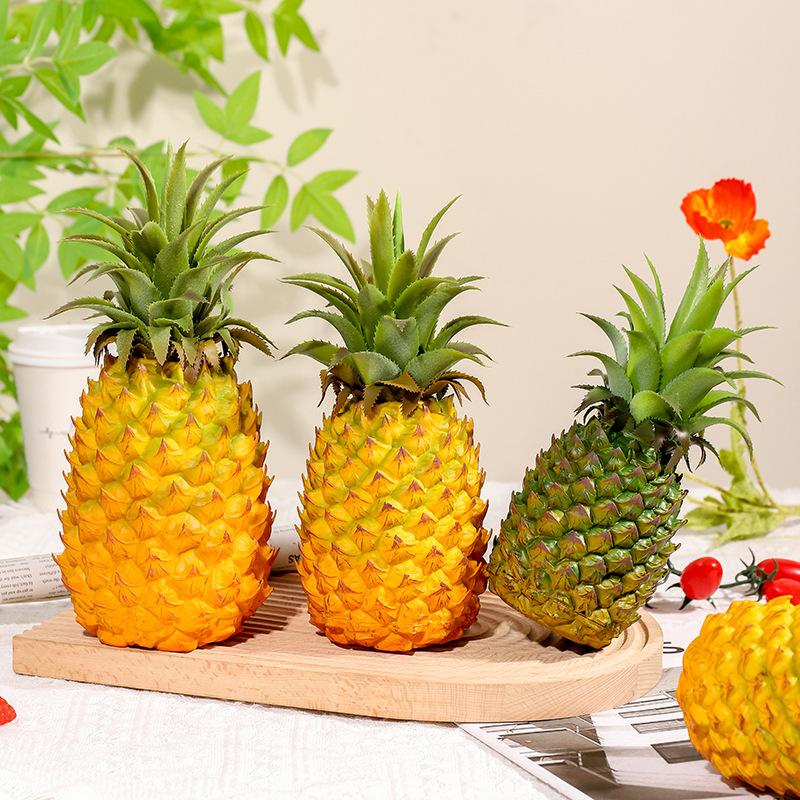 Artificial Pineapple For Party Dessert Fruit Shop Decoration PVC Fake Fruit Photography Props Festive Party Decor Ornaments