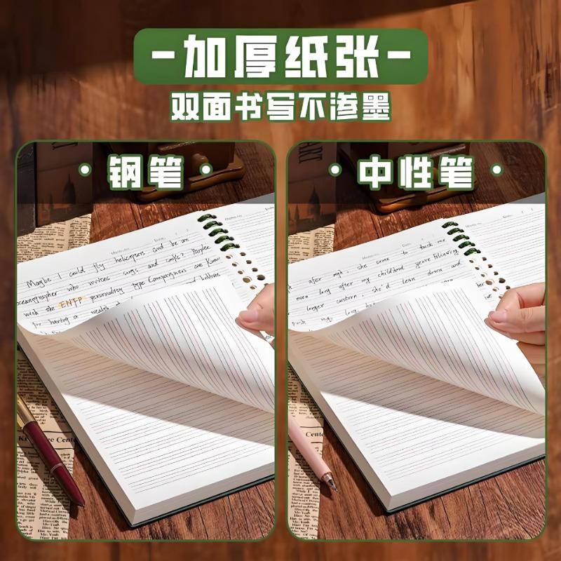 B5 Loose Leaf English Notebook For High School College Students