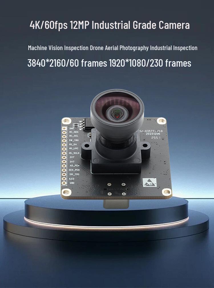 12MP USB 3.0 IMX577 HD 4K/60fps Camera Module for Industrial and Aerial Use, Driver-Free.