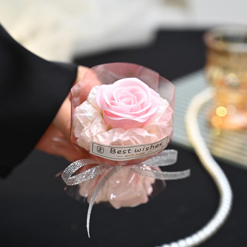 Mini Ficktvålsblomma Bukett Konstgjord Rosblomma Bukett Mors Dag Alla Hjärtans Dag Festpresent Heminredning