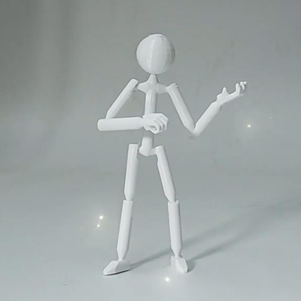Movable 3D Printed Mannequin 3D Printing Stickman Assembled Robot Parent-children