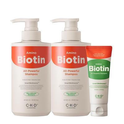 Šampon Amino Biotin Vše-Mocný 500ml x 2 + 80ml