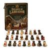 Collectible Dog Figurines Advent Calendar, 24-Day Christmas Countdown Acrylic Ornament Set with Calendar Mini Figures, Tree Hanging Decor, Gift