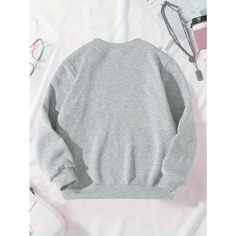 European sizes Kids' Round Neck Sweatshirt - Spring & Fall Casual Sweater, Regular Fit Uniform or Casual Attire, Easy-Care ' Blouse
