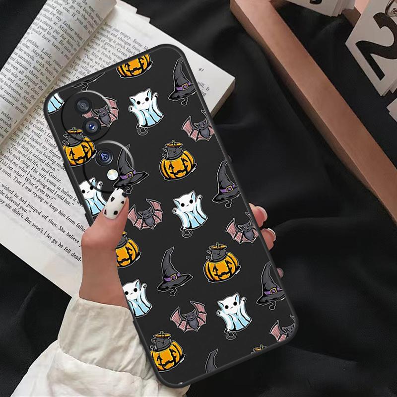 Cute Halloween Ghost Bat Case For Honor X8 X9 X7 X6 a 8X 9X X9a Cover For Honor Magic 5 Pro 10 50 70 90 Lite Coque