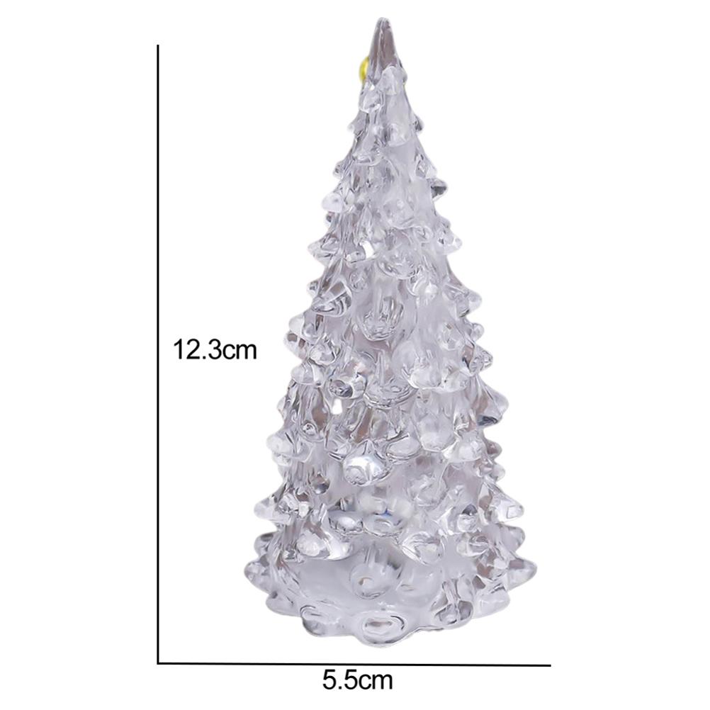 LED Crystal Mini Christmas Tree Night Light Lamp Color Changing Christmas Night Lamp Home Decor Christmas Decoration Kids Gift