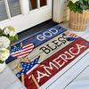 Patriotic God Bless America Doormat - 4th of July IndoorOutdoor Welcome Mat with American Flag Mat for Camping Welcome Mat