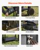 Charcoal Grill, 0.5 m² Large Charcoal Barbecue Grill with 2 Liftable Charcoal Trays & Folding Side Tables, High-Temp Powder-Coated Steel BBQ Cooking