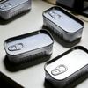 1/2PCS Sardine Can Shaped Storage Tin Box Portable Metal Material Sealed Jar with Lid for Storing Small Items Household Goods