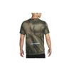 Nike Dri-FIT Run Division Rise 365 Logo Tie-Dye Print Crew Neck T-Shirt Men Tops Olive FB6880-222