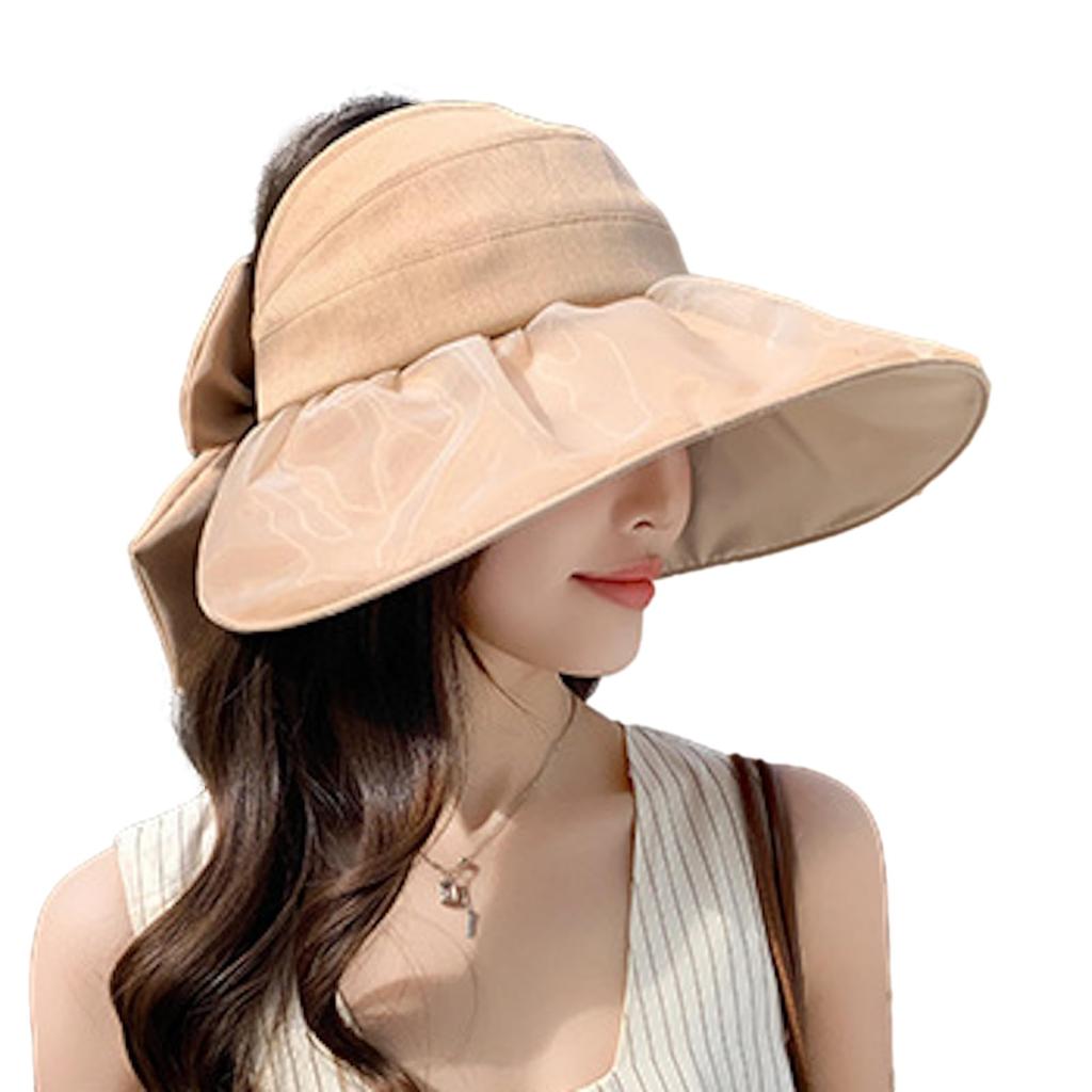 Haveli Ribbon Sun Visor UV Perfect for Bucket Wide UV Sun One Hat, Protection, Stylish, Women's, Foldable, Stylish, Driving, Casual, Outdoor, Golf,